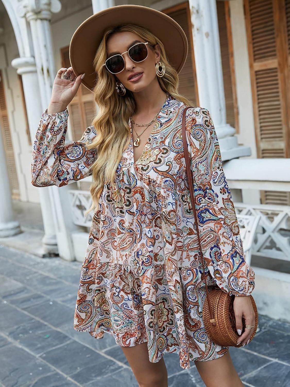 Sophia's Summer Breeze Boho Ruffle Dress