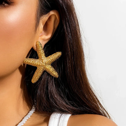 Shiny Starfish Earrings