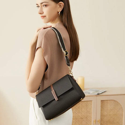 Luxurious Leather Shoulder Bag | Brand-Designed Cowhide Crossbody - Fasify