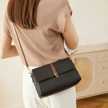 Luxurious Leather Shoulder Bag | Brand-Designed Cowhide Crossbody - Fasify