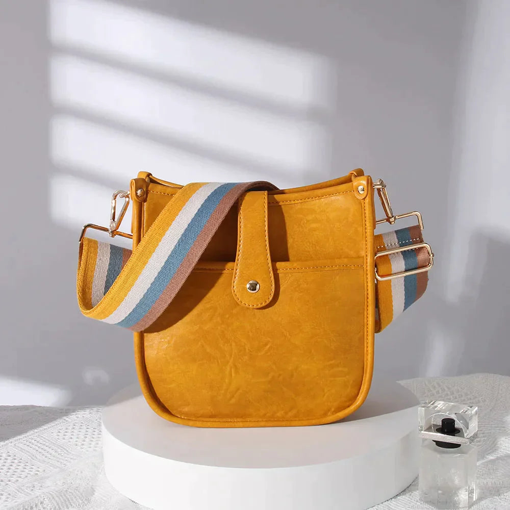 Chic Vegan Leather Crossbody Messenger Bag - Fasify