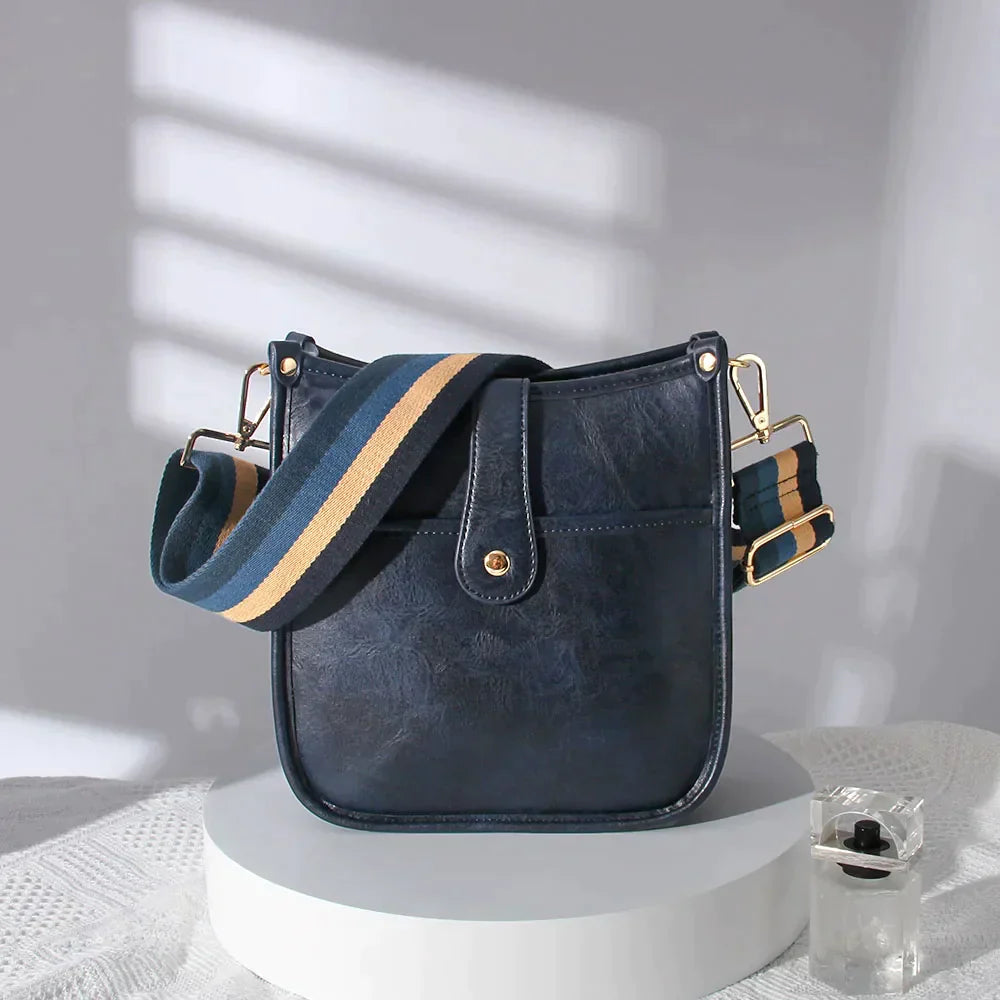 Chic Vegan Leather Crossbody Messenger Bag - Fasify