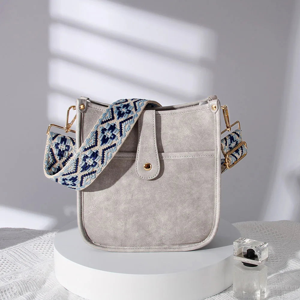 Chic Vegan Leather Crossbody Messenger Bag - Fasify